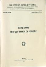 Istruzioni per gli uffici di sezione. Referendum pubblicazione n. 2