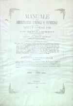 Manuale degli amministratori comunali e provinciali e delle opere pie 1886