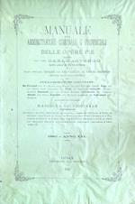 Manuale degli amministratori comunali e provinciali e delle opere pie 1882