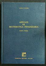 Appunti di matematica finanziaria