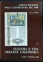 Cultura e vita nell'età umanistica