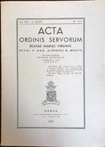 Acta ordinis servorum Beatae Mariae Virginis vol. 13 n. 114 1952