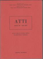 Studi vari di storia greca ellenistica e romana. Atti Vol. VIII 1976-1977