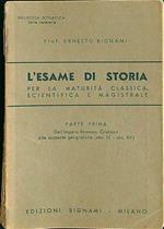 L' esame di storia I