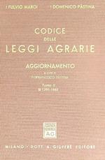 Codice delle leggi agrarie. Aggiornamento. Tomo II 1280-1862