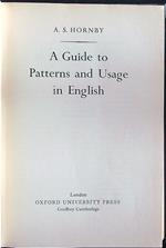 A guide to patterns and usage in english