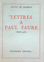 Lettres a Paul Faure