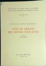 Vite di artisti dei secoli XVII-XVIII