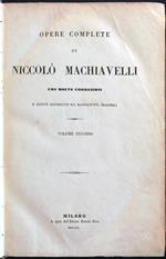 Opere complete di Niccolò Machiavelli volume secondo