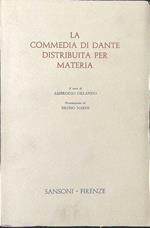 La Commedia di Dante distribuita per materia