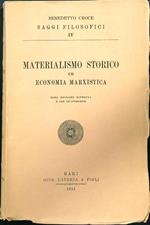 Materialismo storico ed economia marxistica