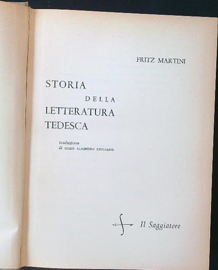 Storia della letteratura tedesca - Fritz Martini - copertina