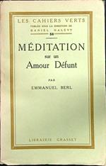 Meditation sur un amour defunt