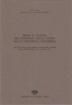 Roma e l'Italia nel contesto della storia delle università ungheresi