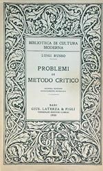 Problemi di metodo critico