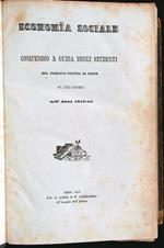 Economia sociale : compendio a guida degli studenti + Sezione seconda (in unico volume)