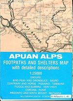 Apuan Alps Footpaths  and Shelters map 1:25000