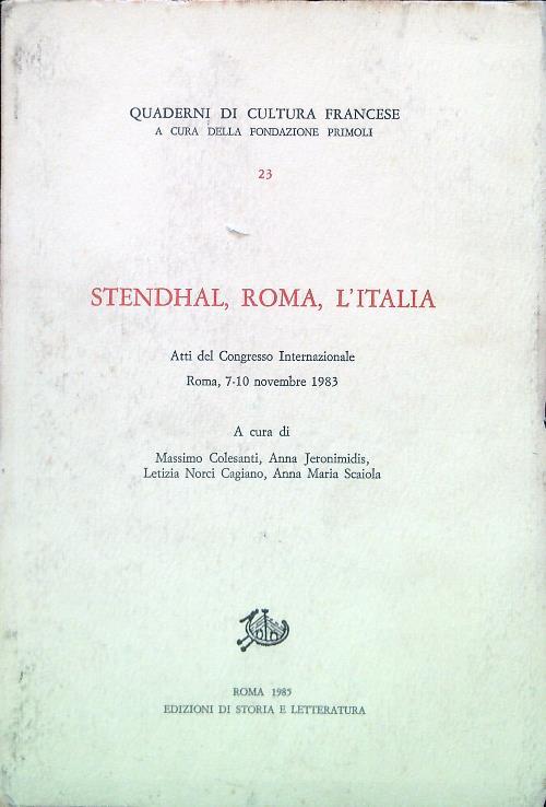 Stendhal, Roma, l'Italia - copertina