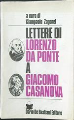 Lettere di Lorenzo da Ponte a Giacomo Casanova