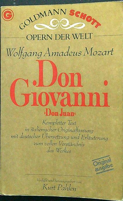 Don Giovanni - Wolfgang Amadeus Mozart - copertina