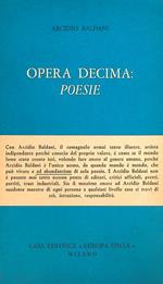 Opera decima: Poesie