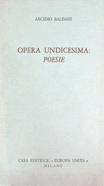 Opera undicesima: poesie