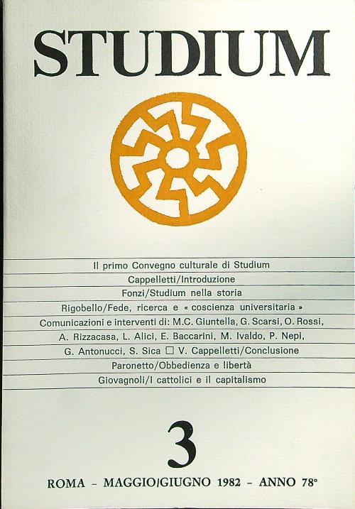 Studium 3 maggio/giugno 1982 - copertina