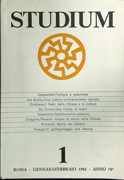 Studium 1 gennaio/febbraio 1982 - copertina