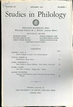 Studies in philology n.1 january 1955