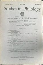 Studies in philology n.3 july 1950