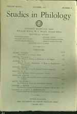 Studies in philology n.4 october 1951