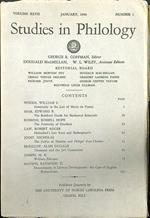 Studies in philology n.1 january 1950