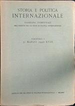 Storia e politica internazionale fascicolo I 31 marzo 1940