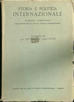 Storia e politica internazionale fascicolo III 30 settembre 1940