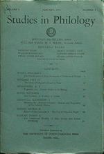Studies in philology n.1 january 1953