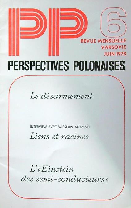 Perspectives Polonaises 6/Juin 1978 - copertina