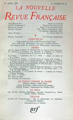 La Nouvelle Revue francaise 76/ Avril 1959
