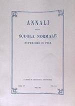 Annali della Scuola Normale Superiore di Pisa Serie III Vol II, 1 - 1972