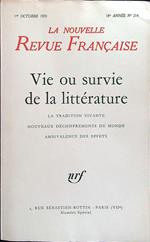 La nouvelle revue francais 214/octobre 1970