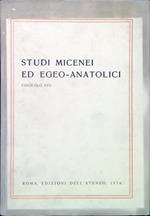 Studi Micenei ed Egeo-Anatolici. Fascicolo XVII