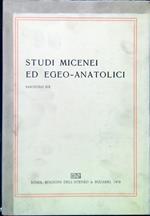 Studi Micenei ed Egeo-Anatolici. Fascicolo XIX