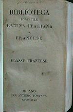 Biblioteca portatile latina italiana e francese - Classe francese