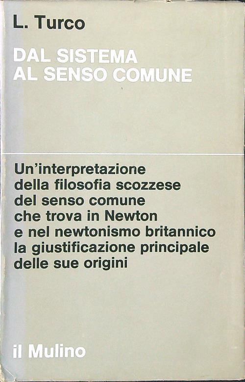 Dal sistema al senso comune - Luigi Turco - copertina