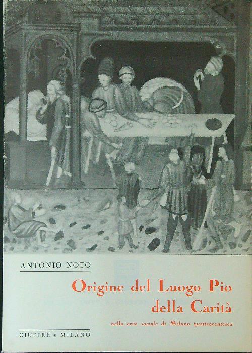 Origine del Luogo Pio della carità - Antonio Noto - copertina