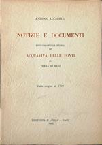 Notizie e documenti riguardanti la storia di Acquaviva delle Fonti