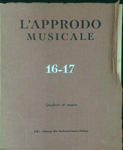 L' approdo musicale 16-17 - copertina