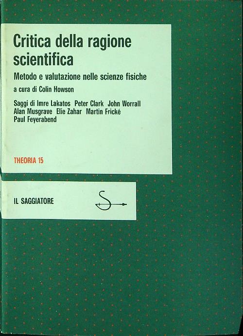 Critica della ragione scientifica - copertina