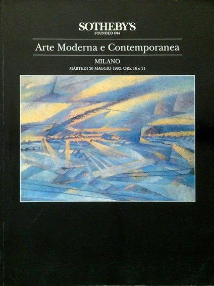 Arte Moderna e Contemporanea - 26 Maggio 1992 - copertina