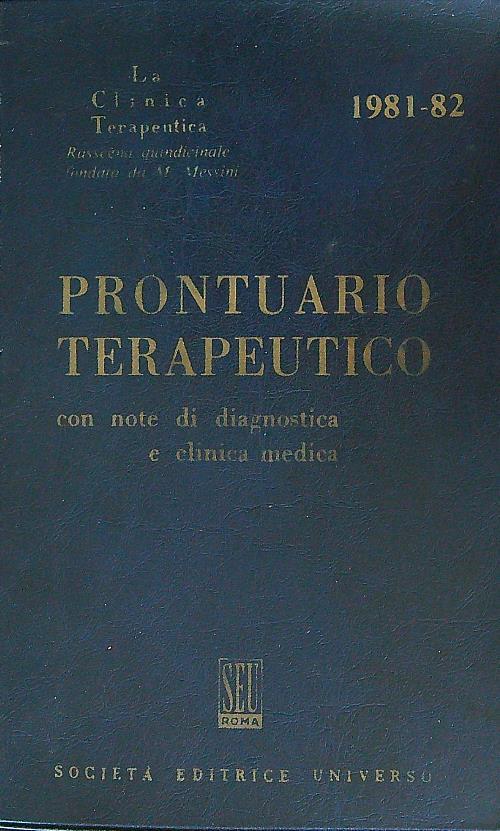 Prontuario terapeutico 1981-82 - copertina