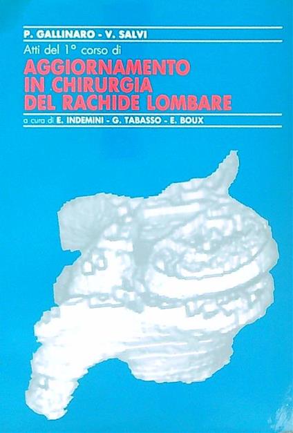 Atti del 1° Corso di aggiornamento in chirurgia del rachide lombare - P Gallinaro - copertina